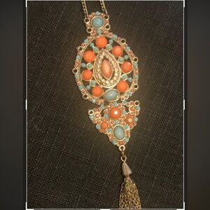 Vintage long boho necklace